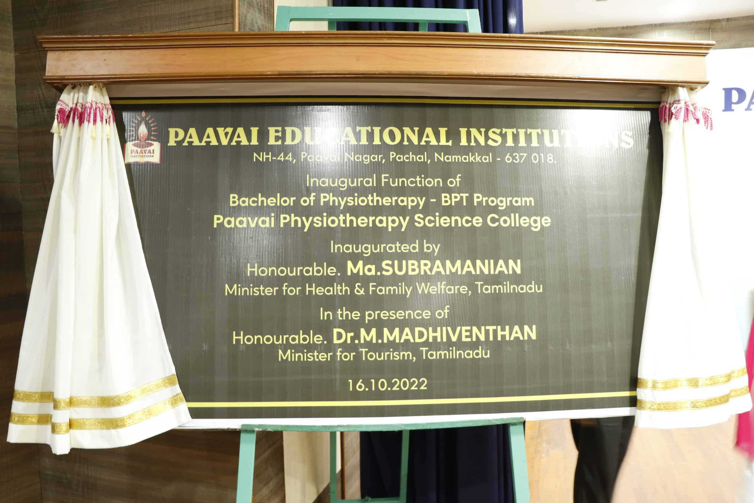 Paavai Physiotherapy Science College
